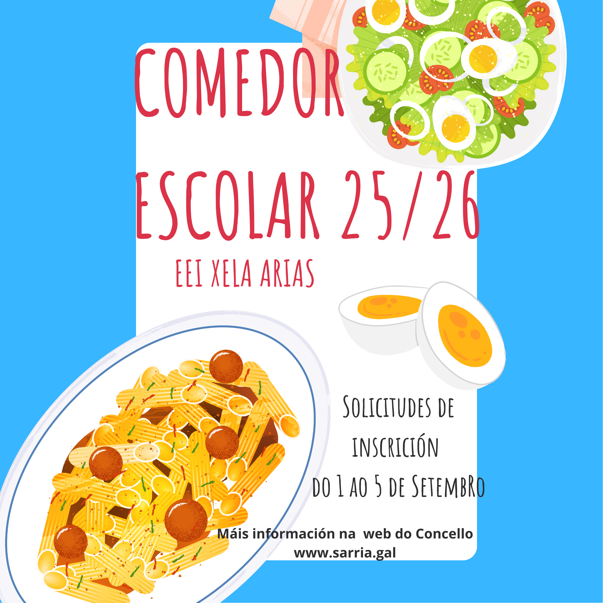 Comedor escolar EEI Xela Arias 2025/2026